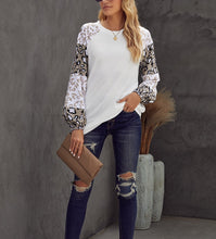 Load image into Gallery viewer, Beige Leopard Print Long Sleeve Top
