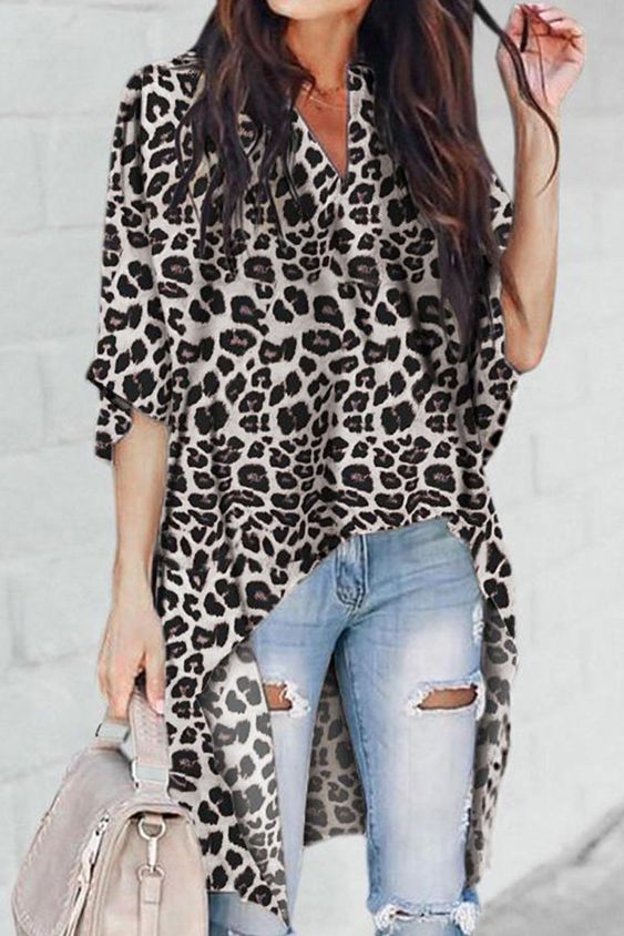 Glam cheetah print top